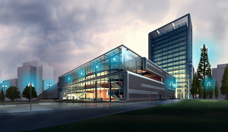 Building suitable for distributed antenna system coverage